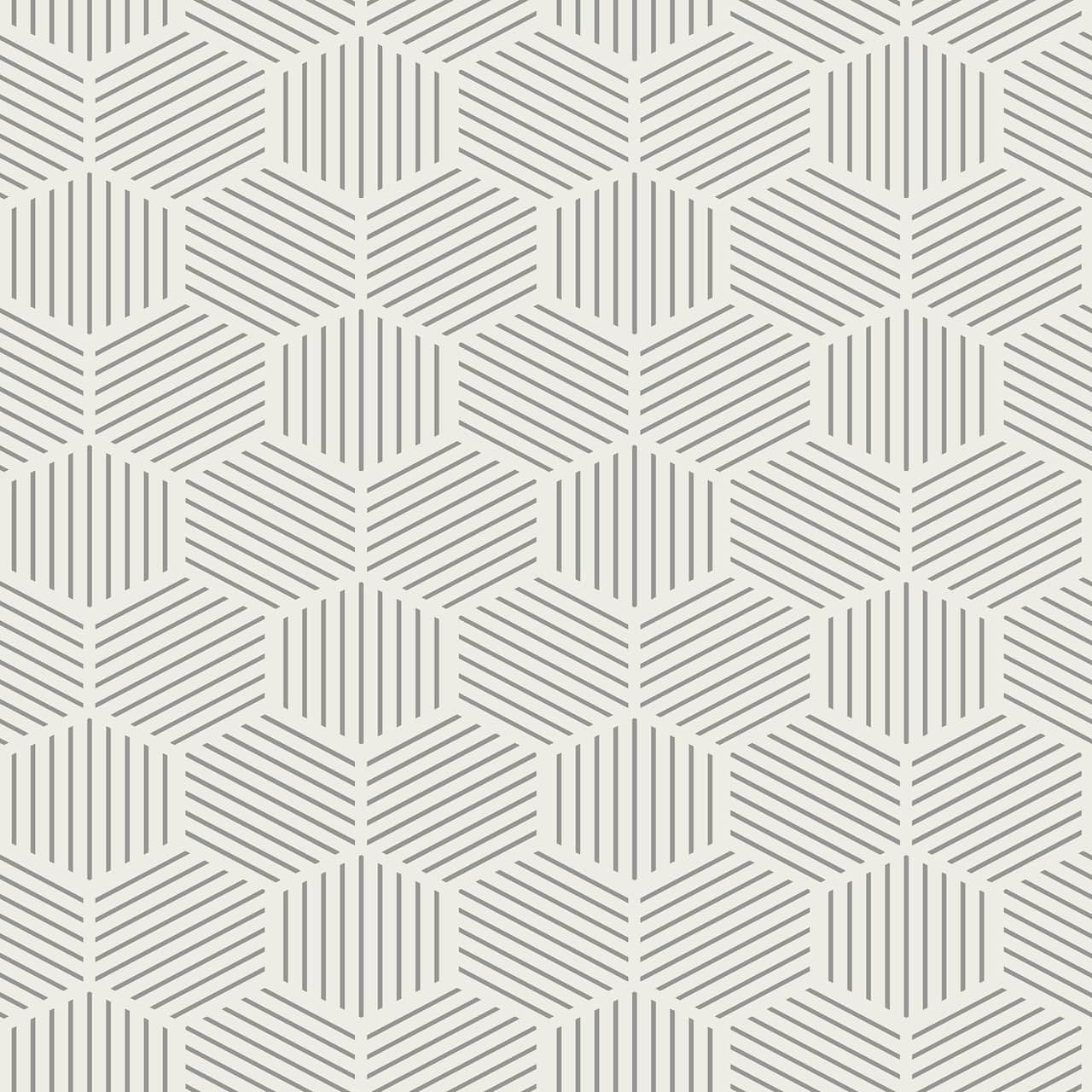 Designs Direct Striped Hexagonal Mosaic Peel & Stick Wallpaper